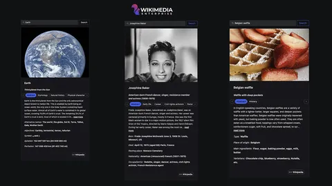 Knowledge Panel examples using WIkimedia Enterprise APIs