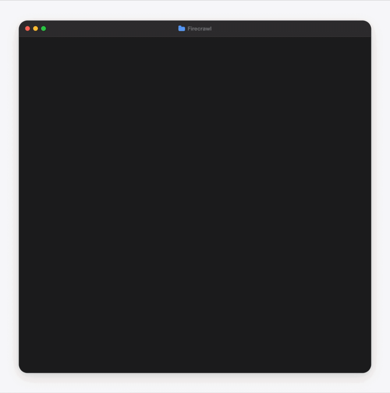 A GIF of a black command line interface calling 'firecrawl scrape 'https://en.wikipedia.org/wiki/NASA'. The results crawl across the screen.